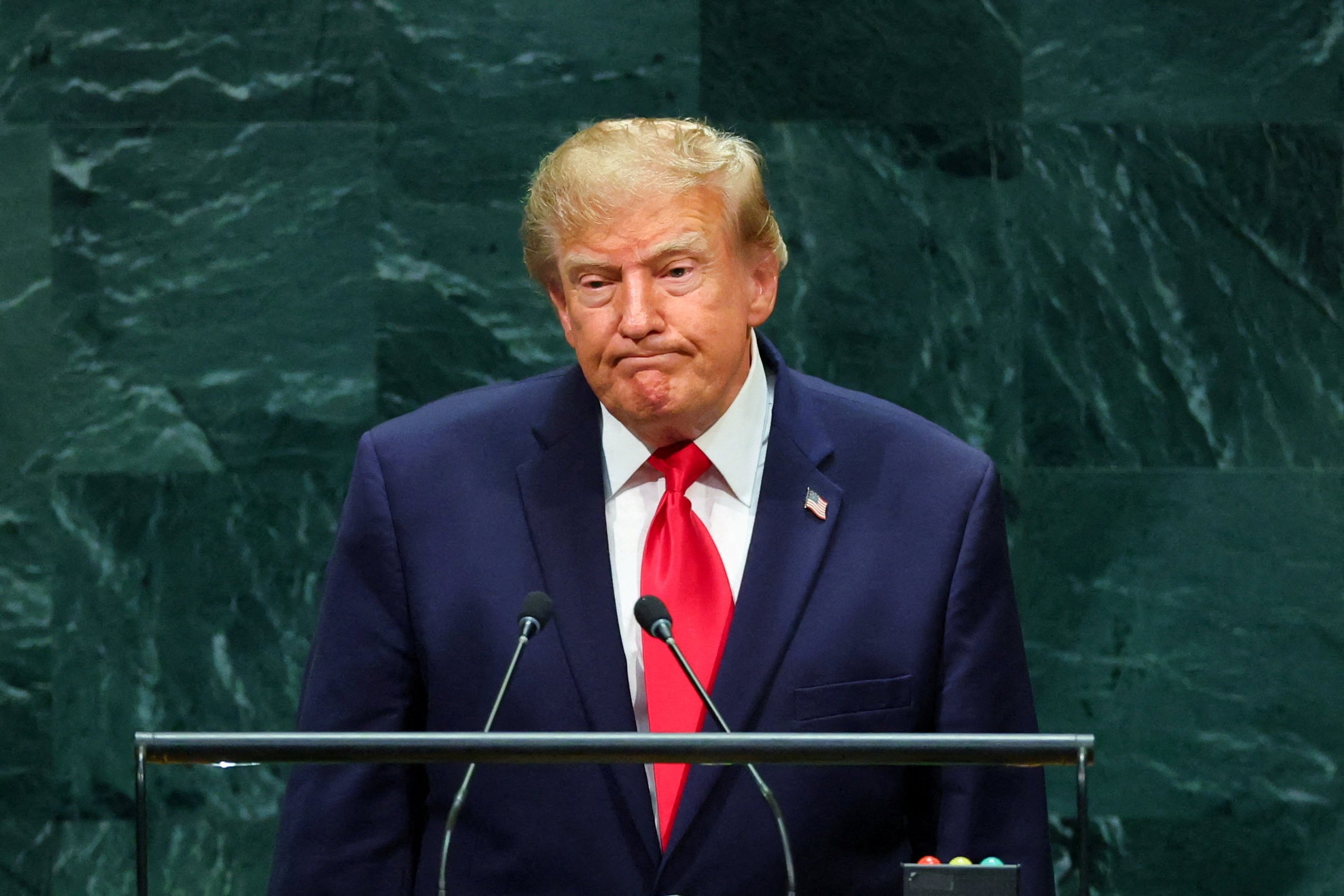 US President Donald Trump addressing the 81st United Nations General Assembly at UN headquarters in New York City. (Reuters)