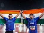 Yashvir Singh (L) won silver while Rohit Yadav took bronze at the Asian Games.
