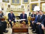 At the BRICS summit, the BRICS + nations condemned America’s unilateral sanctions. And then the most powerful country that signed the declaration, China, went ahead and made a deal with the US (AP)