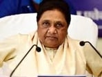 Bahujan Samaj Party (BSP) chief Mayawati was addressing a press conference in Lucknow on September 28. (HT file)