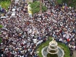 MPSC aspirants and students during a protest march against alleged irregularities in competitive examinations, in Pune, Monday, Sept. 7, 2026. 