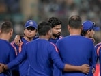 NeIndia's captain Shreyas Iyer, Vaibhav Sooryavanshi, Abhishek Sharma and teammates before the first T20I cricket match between India and Afghanistan, in New Delhi, Sunday