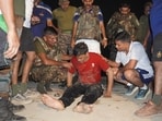 The timely intervention of the 113 Engineer Regiment personnel helped avert possible tragedies and save two lives. (HT Photo)