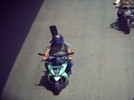 Following the alleged detection, his wife received a  <span class='webrupee'>₹</span>500 traffic challan for pillion riding without helmet