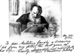 A sketch of Leo Tolstoy by his daughter, Tatiana Sukhotina Tolstoy, sent to Mahatma Gandhi in 1931