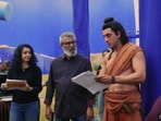 Ranbir Kapoor on the set of Ramayana, with director Nitesh Tiwari.