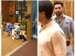 Screen grabs of the moment Shehzad Poonawalla was charged at by Siwet Tomar on Rise & Fall