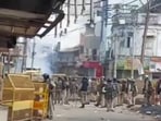 The clash took place as authorities prepared for the proposed demolition of the mosque portion.