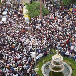 MPSC aspirants and students during a protest march against alleged irregularities in competitive examinations, in Pune, Monday, Sept. 7, 2026. 