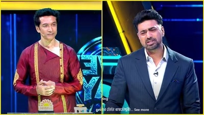 দাদাগিরি-তে দেবের অতিথি টোটা। দাদাগিরি-তে দেবের অতিথি টোটা।