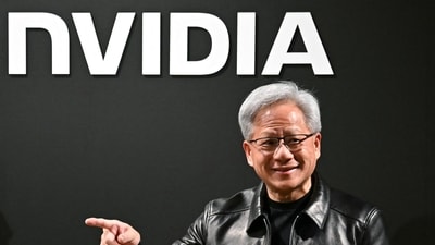 Nvidia CEO Jensen Huang as the company announces a $150 billion stock buyback amid strong AI growth. (AFP File) Nvidia CEO Jensen Huang as the company announces a $150 billion stock buyback amid strong AI growth. (AFP File)
