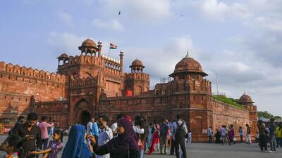 The air quality remained in the “satisfactory” category on Monday. (Hindustan Times) The air quality remained in the “satisfactory” category on Monday. (Hindustan Times)