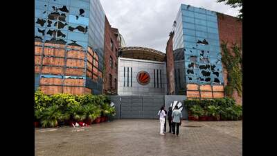 The damaged building on LPU campus. (HT) The damaged building on LPU campus. (HT)
