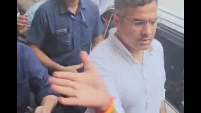 The incident took place on Sunday when Verma was conducting an inspection of roadworks in west Delhi. (HT) The incident took place on Sunday when Verma was conducting an inspection of roadworks in west Delhi. (HT)