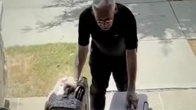 Donald Johnson, 81, went viral after being seen hauling luggage to help pay for his wife's cancer treatment. (GiveSendGo)