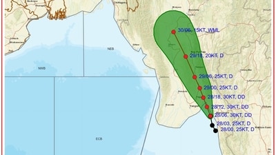It is expected to move across coastal Myanmar, and, parts of Bay of Bengal and Bangladesh over the next two days (X/@Indiametdept)