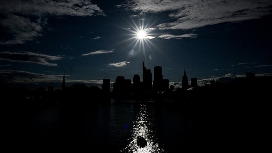 Sunset in Frankfurt in June. ING's Blom argues many of the weaknesses attributed to Europe are exaggerated.