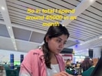 An Indian Oil employee broke down her monthly expenses in an Instagram video.