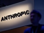 An Anthropic logo is displayed at Moscone Center during the Dreamforce 2026 technology summit in San Francisco, California, September 17, 2026. (REUTERS)