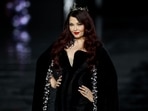 Aishwarya Rai presents a creation by l'Oreal Paris for the Women's Spring/Summer 2027 collection fashion show as part of the Paris Fashion Week, in Paris on September 28, 2026.