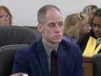 Caleb Flynn listens to court proceedings inside the Miami County Court of Common Pleas in Troy, Ohio. 