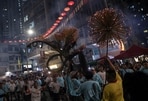 Performers take part in the centuries-old Tai Hang Fire Dragon Dance, featuring a 67-metre dragon effigy lit with thousands of burning incense sticks, ahead of the Mid-Autumn Festival in Hong Kong, China, September 24, 2026.