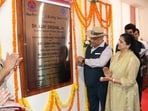 Haryana DGP Ajay Singhal inaugurated the new Sector-17/18 police station building in Gurugram, constructed at a cost of <span class='webrupee'>₹</span>4.5 crore. (HT)