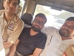 Anil Yadav and Mukesh Dhanger were pursued by the police team and arrested along with their vehicle. (X/@agrapolice)