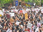The march began at Miranda House and culminated at near the Swami Vivekananda statue at the centre of the Faculty of Arts in North Campus.
