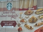 The limited-edition menu is part of Starbucks’ “Aamar Pujo, Aamar Starbucks” campaign.