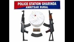 Punjab: Three of family arrested with 10kg heroin, 2 AK rifles Punjab: Three of family arrested with 10kg heroin, 2 AK rifles