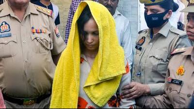 Accused Muskan Rastogi in police custody (HT File Photo) Accused Muskan Rastogi in police custody (HT File Photo)