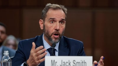 Former Special Counsel Jack Smith testifies during a hearing before the Senate Judiciary Committee in the Hart Senate Office Building on September 29 in Washington, DC. (Getty Images via AFP)