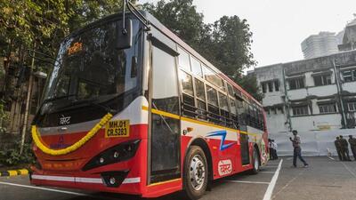 Mumbai, India - November 10, 2017: Maharashtra's first Electric Buses by the State Government in the presence of Aditya Thackeray at Wadala Depot in Mumbai, India, on Friday, November 10, 2017. (Photo by Pratik Chorge/Hindustan Times) (Pratik Chorge/HT Photo) Mumbai, India - November 10, 2017: Maharashtra's first Electric Buses by the State Government in the presence of Aditya Thackeray at Wadala Depot in Mumbai, India, on Friday, November 10, 2017. (Photo by Pratik Chorge/Hindustan Times) (Pratik Chorge/HT Photo)