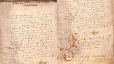 Officially titled the Foral dos Usos e Costumes dos Gancares e Lavradores desta Ilha de Goa e outras Anexas a Ella , translates as the Charter of the Uses of the Customs of the Gaunkars (village land owners) and Farmers of the Island of Goa and Other Islands Annexed to it. (HT Sourced Photo) Officially titled the Foral dos Usos e Costumes dos Gancares e Lavradores desta Ilha de Goa e outras Anexas a Ella , translates as the Charter of the Uses of the Customs of the Gaunkars (village land owners) and Farmers of the Island of Goa and Other Islands Annexed to it. (HT Sourced Photo)
