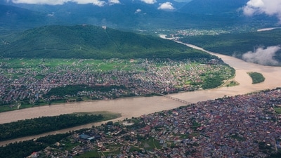 The Water Resources Department said the water level in the Gandak river hit a record 91.25 metres at Bagaha following heavy rain in Nepal. (PTI)