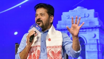 Telangana Chief Minister Revanth Reddy speaks during an interview session on Day 2 of The Conclave 2026, organised by a media organisation in New Delhi on Monday. (ANI) Telangana Chief Minister Revanth Reddy speaks during an interview session on Day 2 of The Conclave 2026, organised by a media organisation in New Delhi on Monday. (ANI)