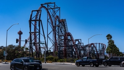 The X2 roller coaster is seen at Six Flags Magic Mountain in Valencia , Calif., Wednesday, Sept. 23. (AP Photo/Jae C. Hong) The X2 roller coaster is seen at Six Flags Magic Mountain in Valencia , Calif., Wednesday, Sept. 23. (AP Photo/Jae C. Hong)