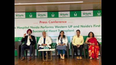The transplant was the first such procedure in Noida, according to the hospital. (HT Photos)