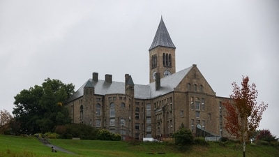 McGraw Tower at Cornell University campus in Ithaca, New York, US.