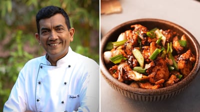 Chef Sanjeev Kapoor's garlic pepper chicken recipe can be prepared in just 35 minutes. Chef Sanjeev Kapoor's garlic pepper chicken recipe can be prepared in just 35 minutes.