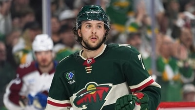 Brock Faber sustained the skull fracture during Minnesota's preseason finale against the Dallas Stars. (AP Photo)