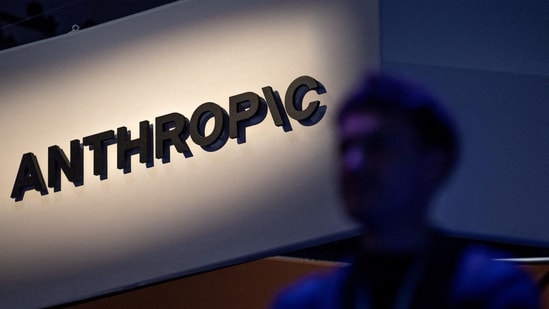 An Anthropic logo is displayed at Moscone Center during the Dreamforce 2026 technology summit in San Francisco, California, September 17, 2026. 