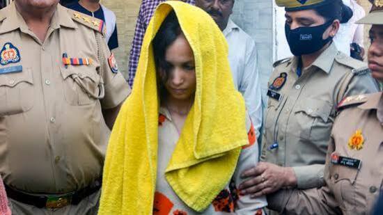 Accused Muskan Rastogi in police custody (HT File Photo)
