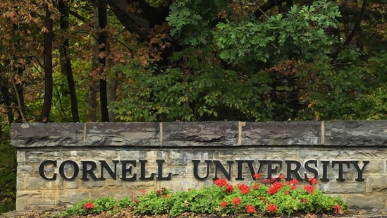 A Cornell University sign stands in Ithaca, N.Y., Monday, Sept. 28.(AP Photo/Heather Ainsworth)