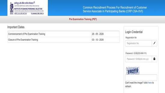 IBPS Clerk Exam 2026: Customer Service Associate PET link activated at ibps.in, here’s how to appear