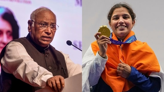 Kharge seeks CEC Gyanesh Kumar's removal; Neeru traps gold at Asian Games(Photos Credit: PTI)
