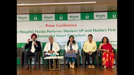 The transplant was the first such procedure in Noida, according to the hospital. (HT Photos)