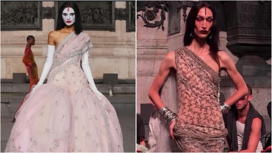 Dramatic fashion and cultural commentary take centre stage at Matières Fécales show.