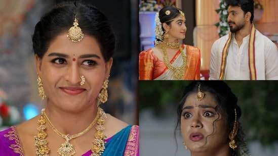 ఇల్లు ఇల్లాలు పిల్లలు సీరియల్-ట్రబుల్ షూటర్ నర్మద-ధీరజ్, ప్రేమ పెళ్లి బాజాలు-బల్లక్కాయ్ కు చుక్కలే! (jiohotstar)